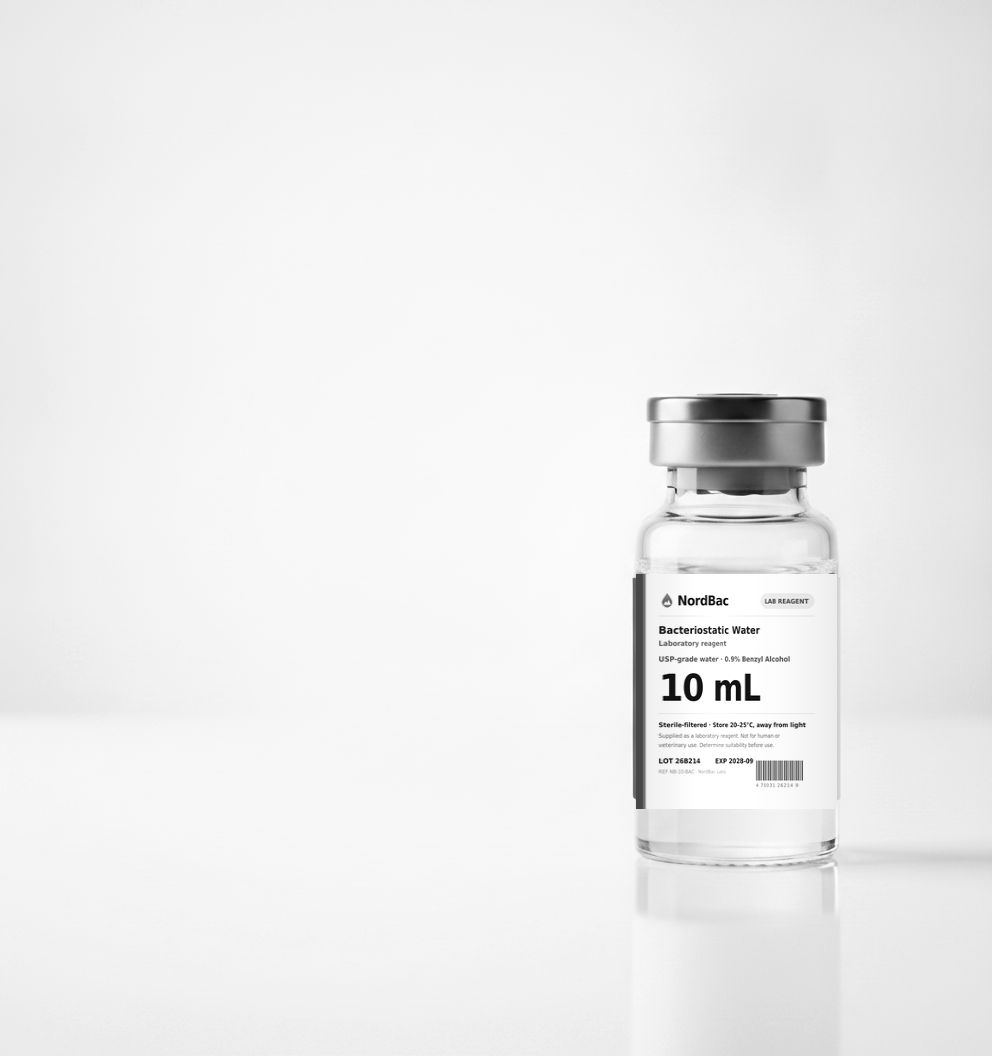 NordBac bacteriostatic water laboratory reagent vial
